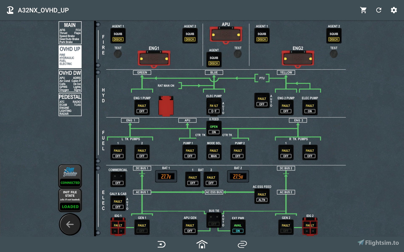 Touch Portal pages for FlyByWire A32NX for Microsoft Flight Simulator ...