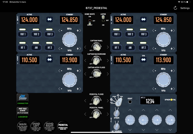 Touch Portal pages for PMDG 737 series for Microsoft Flight Simulator ...