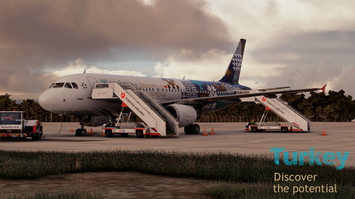 Turkish Airlines "Discover the potential" livery 8K + custom cockpit + custom cabin 