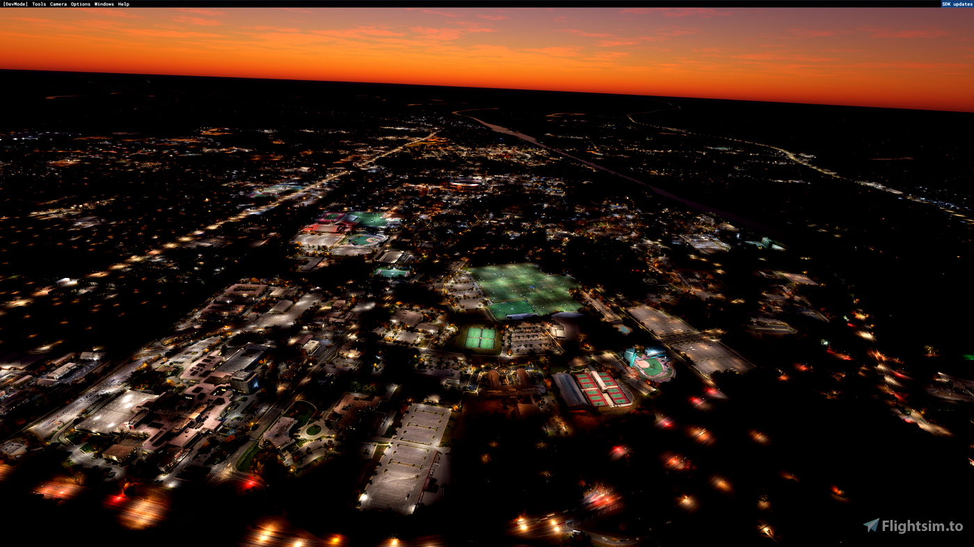 Tuscaloosa AL Earth and Night Lights for Microsoft Flight Simulator MSFS