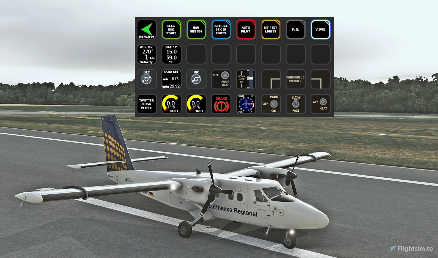 Miltech Simulations MH-60 - Streamdeck PLUS for lights / wipers