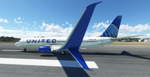 United Airlines "2019 livery" "N37267" PMDG B737-800 Scimitar winglets thumbnail 3