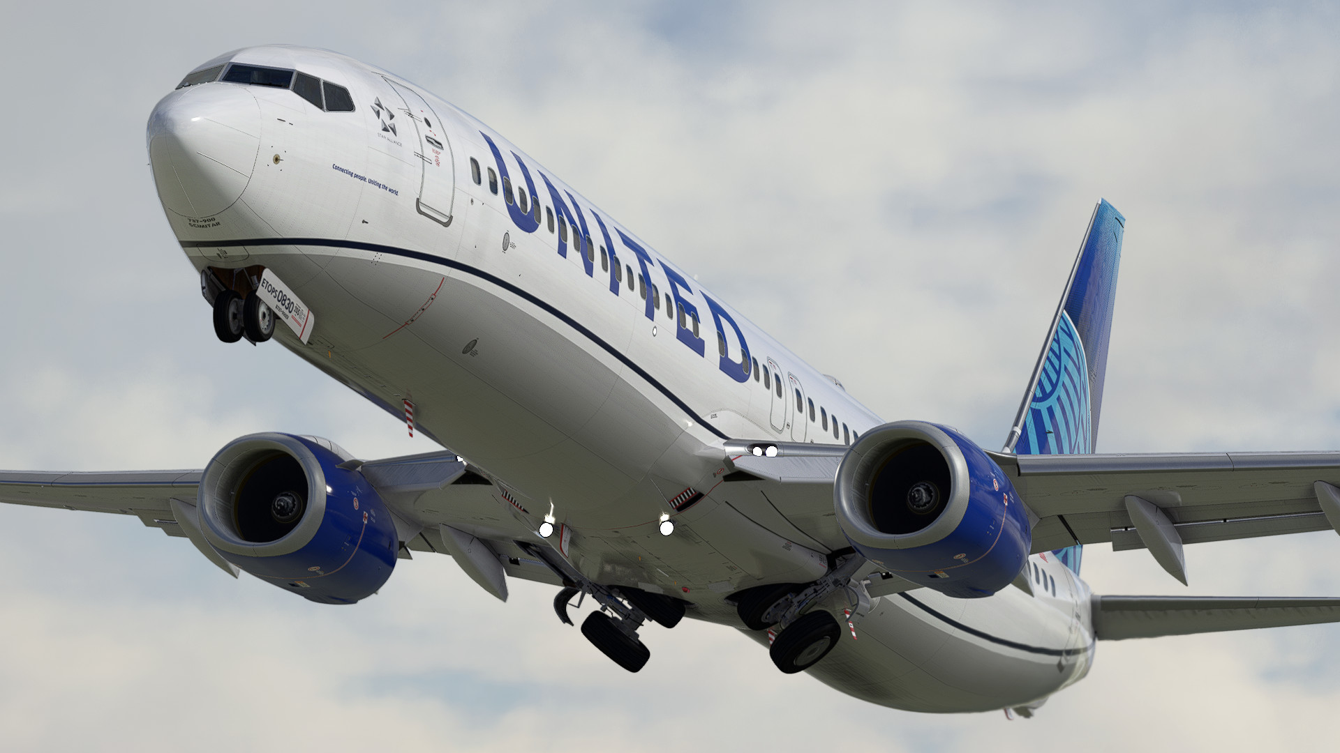 United Airlines "Evo-Blue" [Pack] w/Cabin PMDG B737-924ER - Image 1