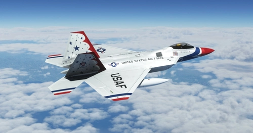 US Air Force / USAF "ThunderBirds 1" Top Mach Studios F-22A