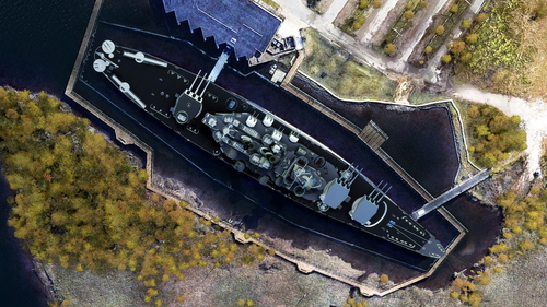USS North Carolina museum moored at Wilmington, NC.