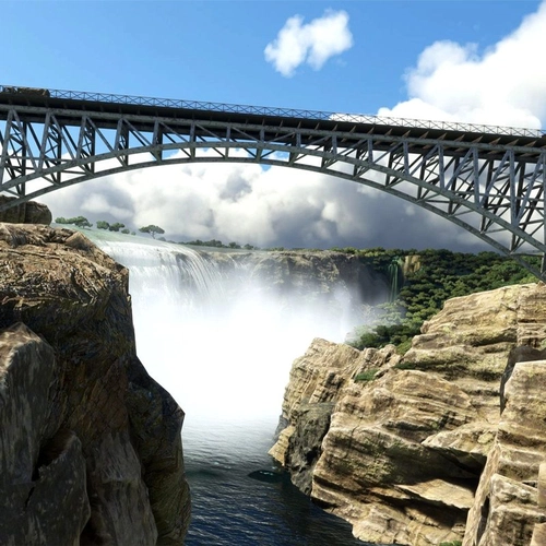 Victoria Falls Scenery Package - Animated Falls & Rapids, 4 Bush Strips, 30 Helipads