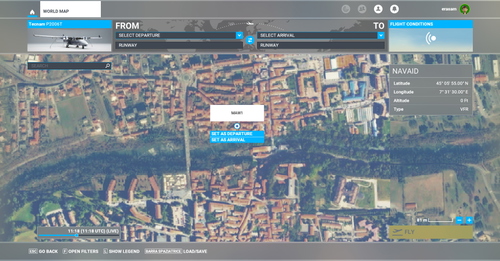 Visual Reporting Point for Italy (World Map VFR waypoints)