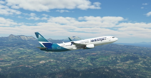 WestJet "2018 livery" "C-FUMF" PMDG B737-800 Scimitar winglets thumbnail 1