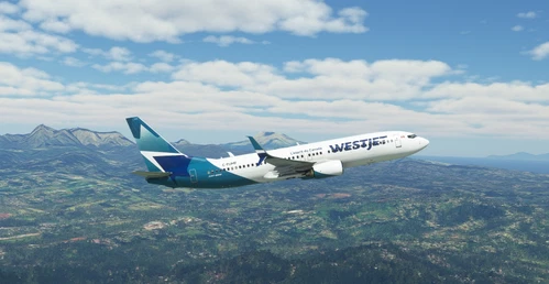 WestJet "2018 livery" "C-FUMF" PMDG B737-800 Scimitar winglets