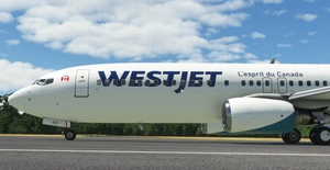 WestJet "2018 livery" "C-FUMF" PMDG B737-800 Scimitar winglets thumbnail 3