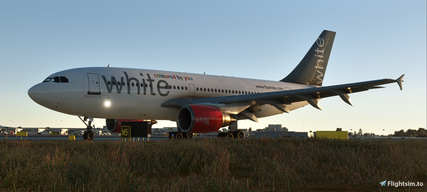 White Rails Livery White Airways A310 Livery (CS-TKI) (w/ red engines) for Microsoft ...