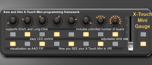 X-Touch Mini Gauge for use with AAO (Axis and Ohs)