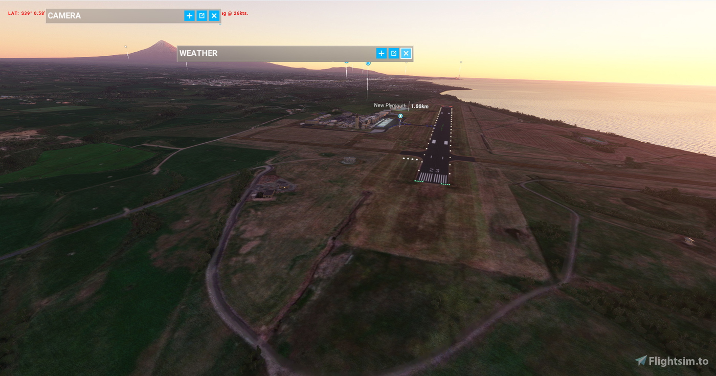 NZNP New Plymouth airport for Microsoft Flight Simulator MSFS