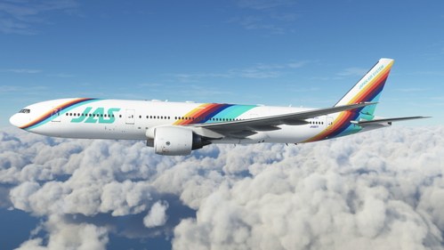Japan Air System JA8977 (Rainbow Seven) | CS Boeing 777-200 [4K]