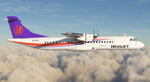 HeviLift VH-FVH (Aerlink) (Australia) | Hans Hartmann (Asobo) ATR 72-600 [4K]