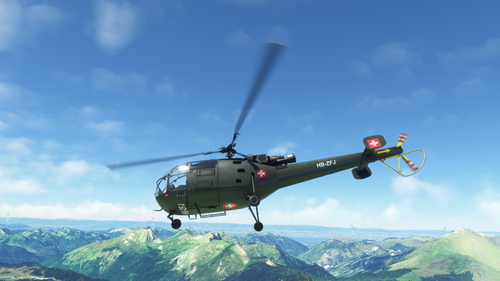 Old Swiss Air Force Alouette III V-221     ,  Flying now under HB-ZFJ.
