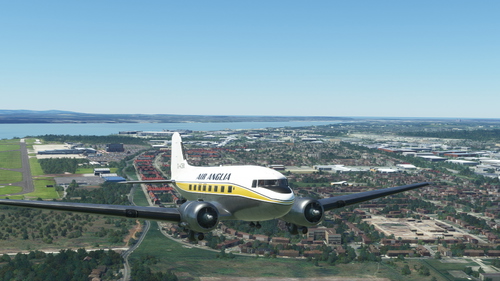 Douglas DC-3 Air Anglia G-AOBN x 2 cockpits request by DM