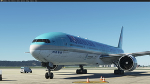 [8K] Captain Sim B77W KOREAN AIR BLACK PINK and Busan Expo HL7204 LIVERY thumbnail 4