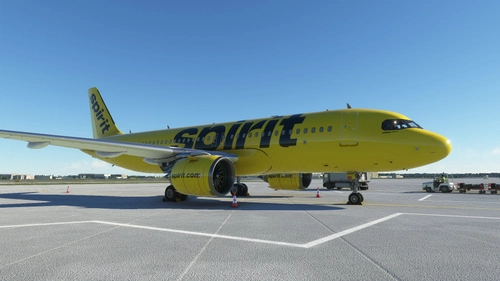 [A32NX] [8K] Spirit Airlines black mask N968NK 