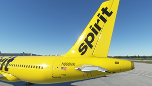 [A32NX] [8K] Spirit Airlines black mask N968NK  thumbnail 2