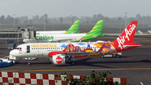[A32NX] FlyByWire A320 |  Indonesia Air Asia Wonderful Indonesia PK-AXV 8K thumbnail 1