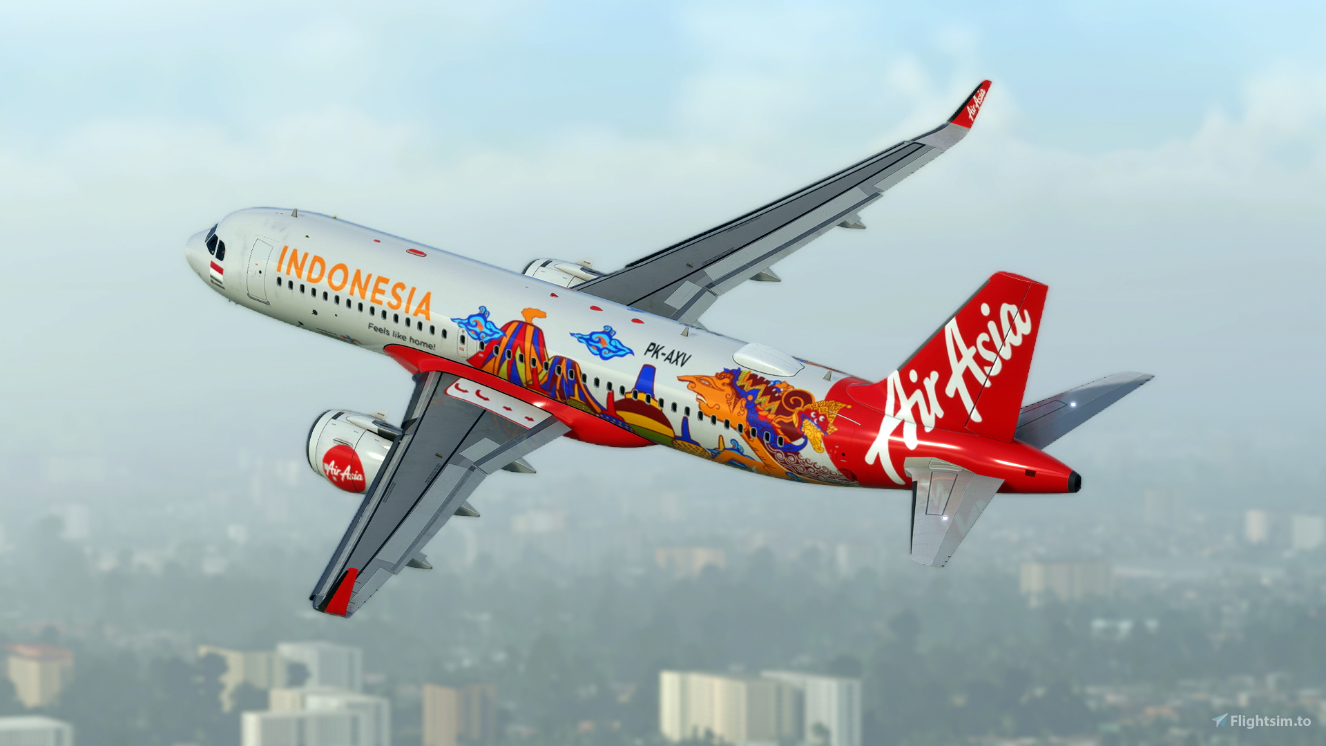 A32NX] FlyByWire A320 | Indonesia Air Asia Wonderful Indonesia PK