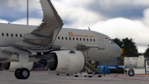 [A32NX] FlyByWire A320 Super Air Jet White Livery PK-STD 8k