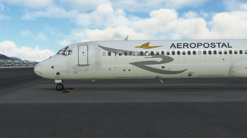 Aeropostal N932RD MD83 - MaddogX (Legacy) | Custom Cockpit Textures, Dirt and Wear