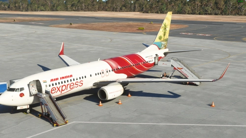 Air India Express VT-AXX "Beach / Himalayas" tail design [4K]