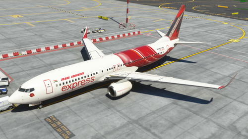 Air India Express VT-AYC "Patola / Shawl" tail design PMDG B738 [4K]