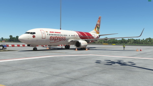 Air India Express VT-GHE "Kathakali / Bharatanatyam" tail design PMDG B738 [4K] v1.07 thumbnail 1