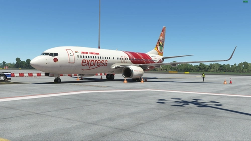 Air India Express VT-GHE "Kathakali / Bharatanatyam" tail design PMDG B738 [4K] v1.07