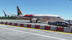 Air India Express VT-GHE "Kathakali / Bharatanatyam" tail design PMDG B738 [4K] v1.07 thumbnail 3
