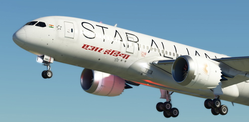 Air India VT-ANU "Star Alliance" livery | Kuro B787-8 V2