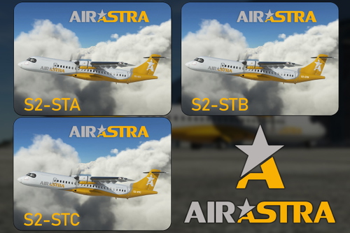 Air Astra ATR 72-600 whole FLEET with custom cabin decals