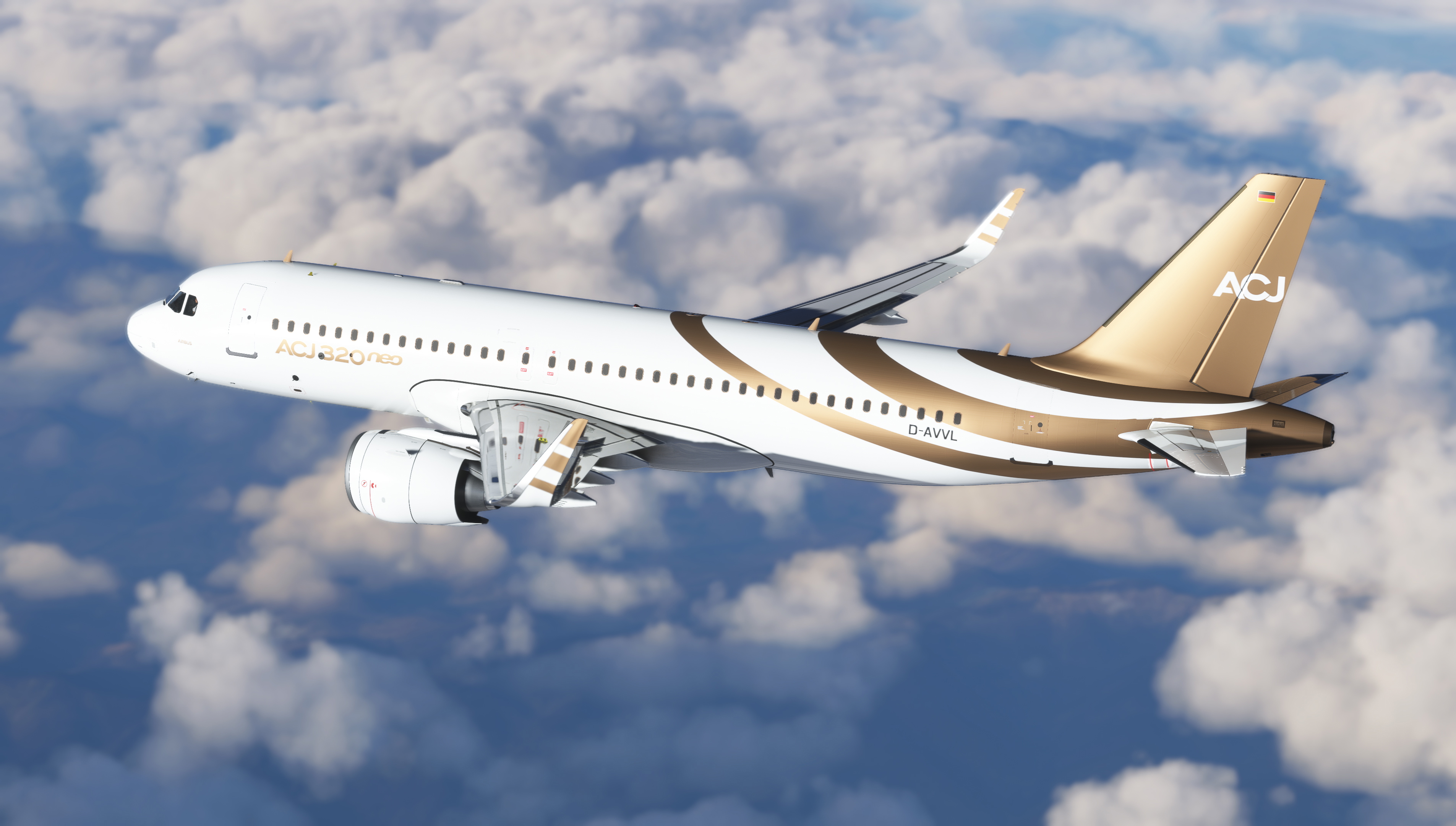 新品未使用　Angel&ArrowⅡ Airbus ACJ320 (D-AVVL) Flybywire A32NX - 8K - Aircraft Liveries