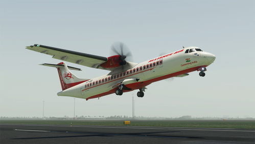 Alliance Air (India) Microsoft ATR 72-600 (VT-AIX) Red Belly with Cabin Interior (Weathered) 8K