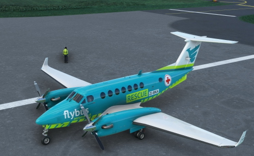 Asobo Beechcraft King Air 350i flybus aeromedical