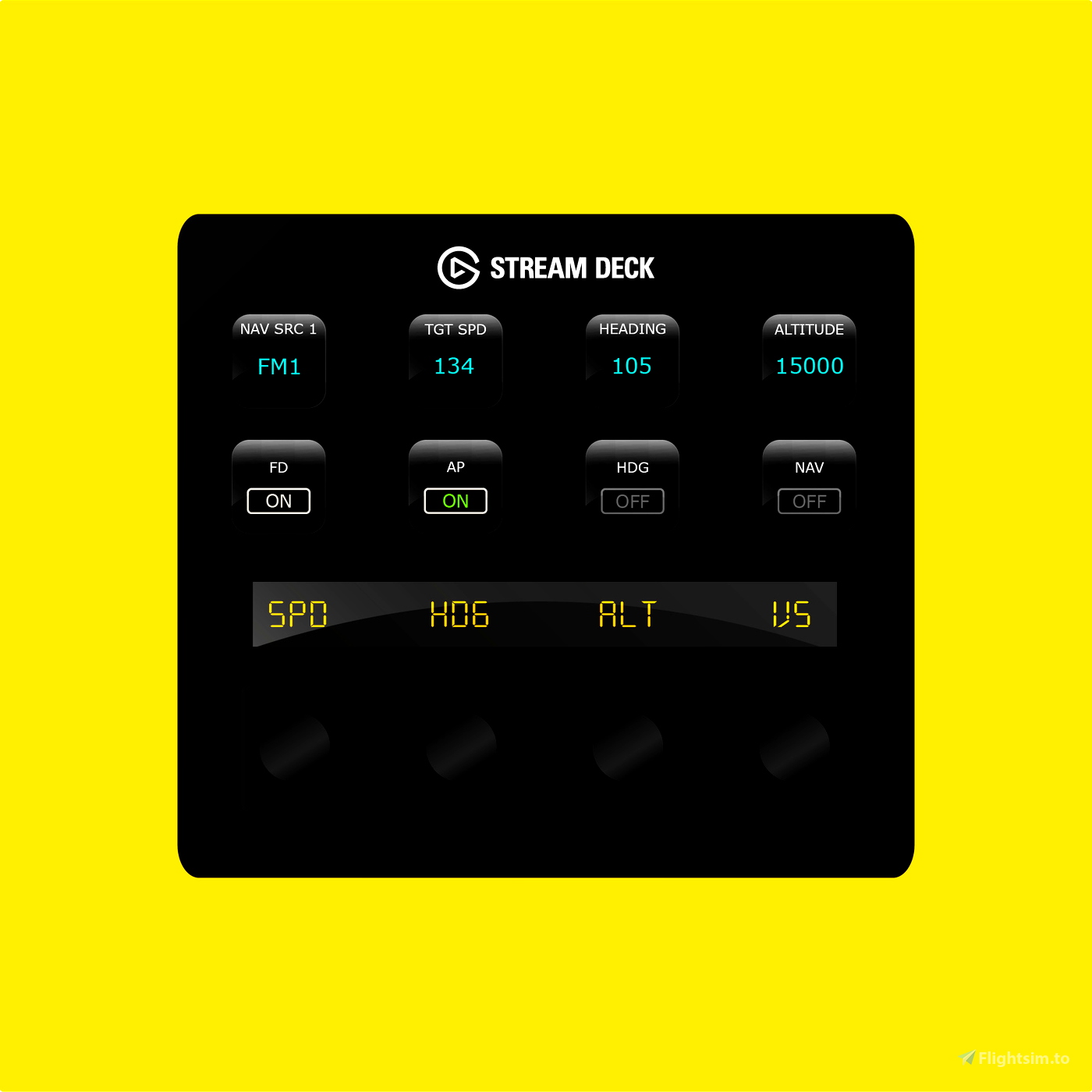 Flight Panels ATR 72600 Stream Deck + Autopilot Panel for MSFS