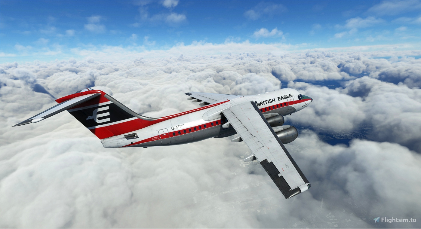 BAe 146-200 British Eagle G-ATPW para Microsoft Flight Simulator