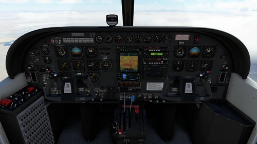 Black Square Analog Cessna Grand Caravan Black Instrument Panel
