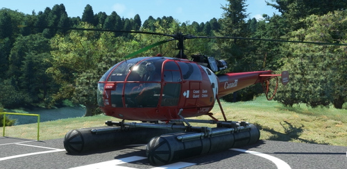 Canadian Coast Guard Taog Alouette III C-FCAW, Late (Red) Livery