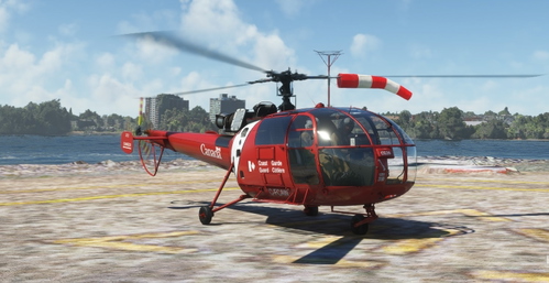 Canadian Coast Guard Taog Alouette III C-FCAW On Wheels, Late (Red) Livery 