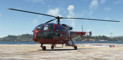 Canadian Coast Guard Taog Alouette III C-FCAX On Wheels, Late (Red) Livery