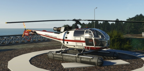 Canadian Coast Guard Taog Alouette III C-FCAX 70s (Early) Livery