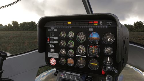 CowanSim Bell 206B3 - Black Dashboard