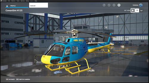CowanSim H125 Heli Rezia HB-XVM old colours