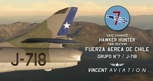 Dave Garwood - Hawker Hunter Twin Seaters Fuerza Aérea de Chile (Grupo N°7 / J-718)