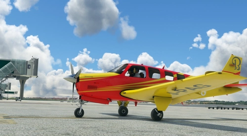 Flightsim Pictures Scott Livery "Cartwright" for Asobo's Bonanza G 36