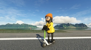 Flying Witch / Sr. Community manager on scooter thumbnail 2